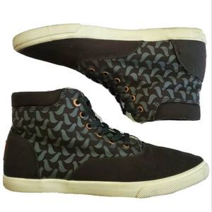 Bucketfeet “Birds” Canvas High Top Shoe Sneaker 8